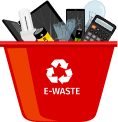 E-waste container - industrial recycling icon