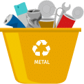 Metals - industrial recycling icon
