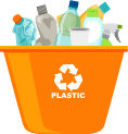 Plastics recycling container - industrial recycling icon