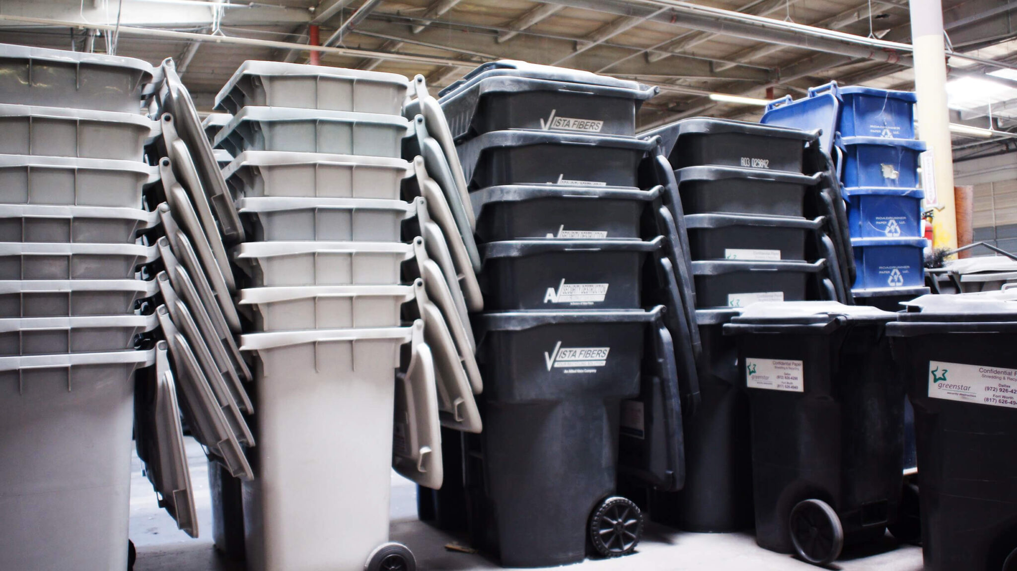 Recycling bins and equipment