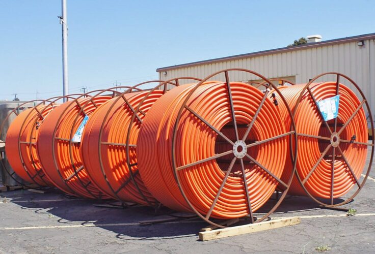 Copper cable on reels to be recycled (1)