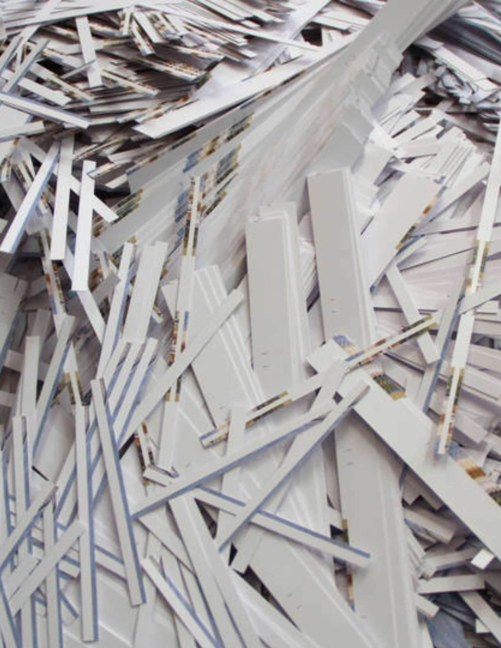 Shredded confidential documents